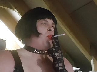 Smoking Slim All White With Lipstick And Gloves free video