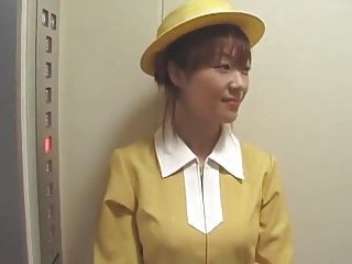 Japanese Elevator Handjob With White Gloves free video