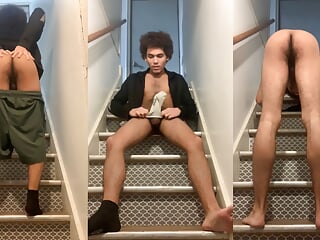 Masturbating With Dirty Sock And Showing Ass Off At Staircase free video