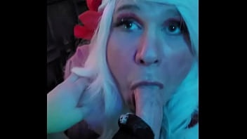 Blonde Elf Pukes Cum: Femkittenboy Bj Makes Him Cum 3 Times, Ends With Exploding Cum Puking Throatpie free video