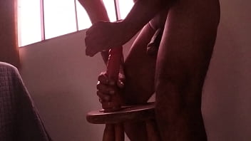 Couple Emo Sitting On Big Rubber Dick And Licking Himself In His Own Cum free video