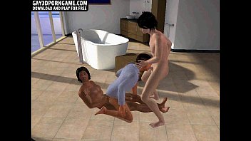 Three Hot 3D Hunks Are Sucking And Fucking In The Bathroom free video