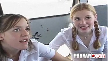 Cum Guzzling Teens Get A Facial From Bus Driver free video