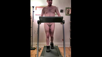 Brian The Exhibitionist Nudist Treadmill Sexy Workout, Then Masturbation And Butt Plug free video