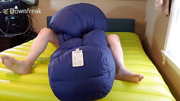 Humping Overfilled Feathered Friends Sleepingbag With Cum Covered Finish free video