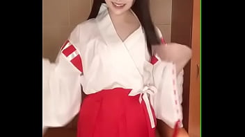 Changing Live Into A Miko (Shrine Maiden) Costume free video