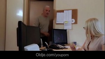 Youporn - Hot Blonde Secretary Fucking Her Old Boss On The Office free video