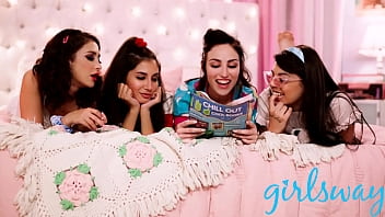 Girlsway Retro Sleepover With Gina Valentina And Gianna Dior free video