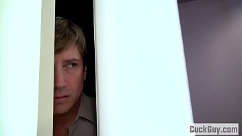 Cuckold Watching Us Through An Ajar Door! - Nickey Huntsman free video