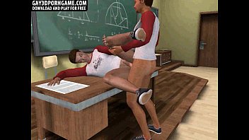 Horny 3D Cartoon Stud Getting Fucked After Class free video