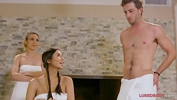 Oiled Up 3Way With Jade Nile, Gianna Dior & Lucas Frost free video