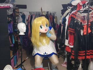 Kigurumi Pvc Lillie Cosplay Gagged, Breathplay And Vibraitor free video