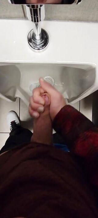 Real Risky Johnholmesjunior Shooting Cum Load In Busy Vancouver Public Mens Bathroom free video