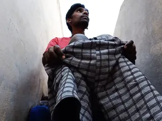 Rajesh Masturbating Dick On The Stairs And Cumming In Glass free video