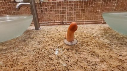 Very Risky Public Restroom Strip And Anal Fucking And Squirting free video