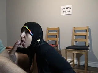 Hijab Girl Caught Me Masturbating In Hospital Waiting Room - She Gave Me A Blowjob free video