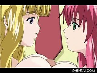 Bisexual Hentai Girlfriends Fucking Hard Cock In Threesome free video