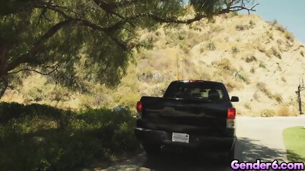 Transsexual Hitchhiker Crystal M Fucking Her Ride free video